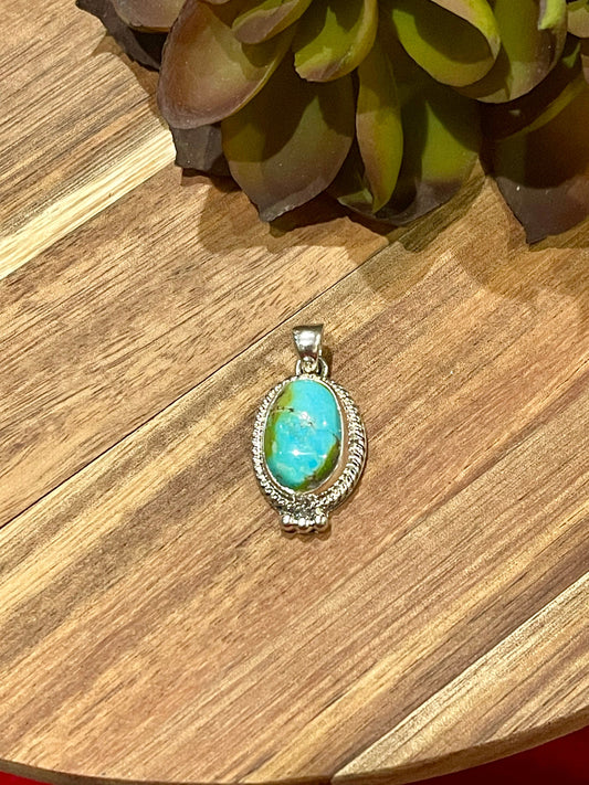 Navajo Sterling Silver & Turquoise Pendant