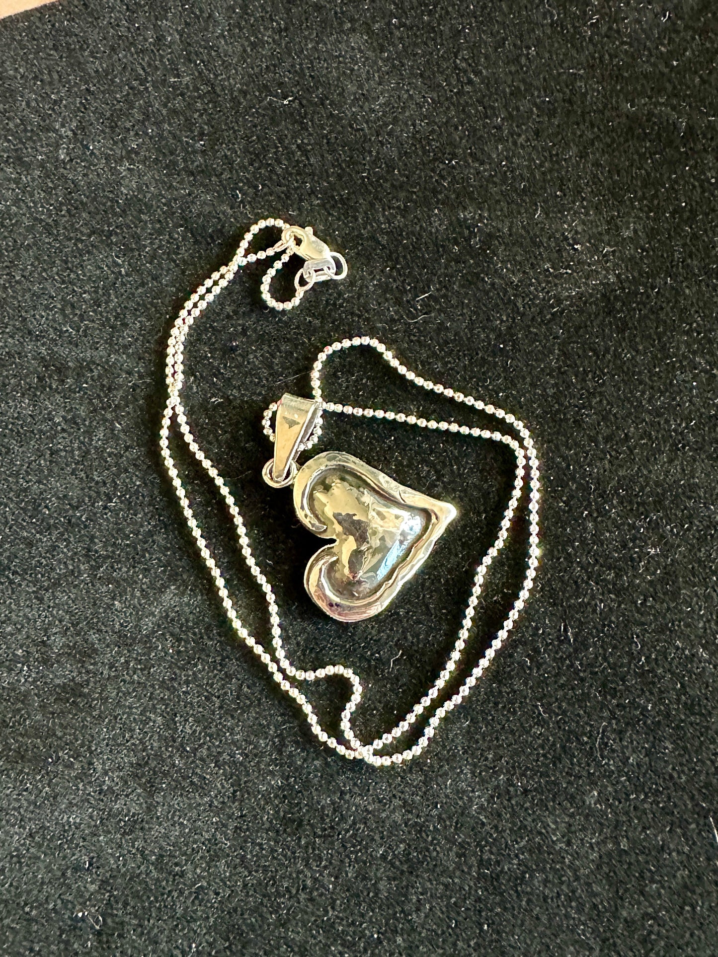 Heart Pendant Sterling Silver Necklace