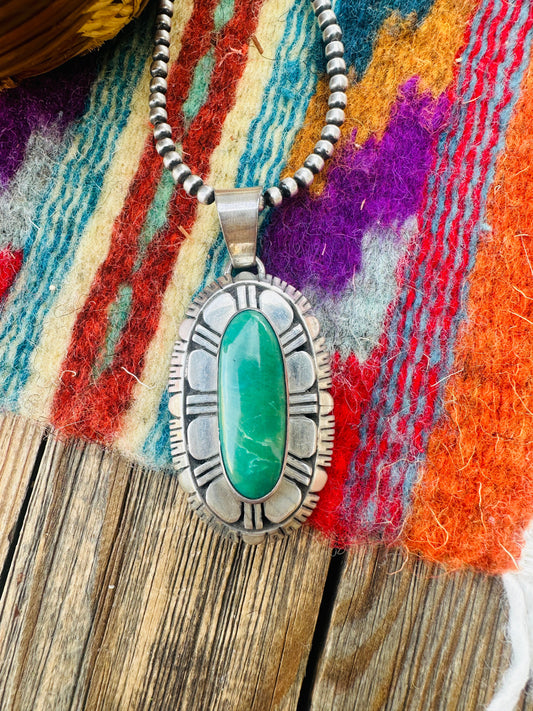 Handcrafted Sterling Silver & Variscite Pendant