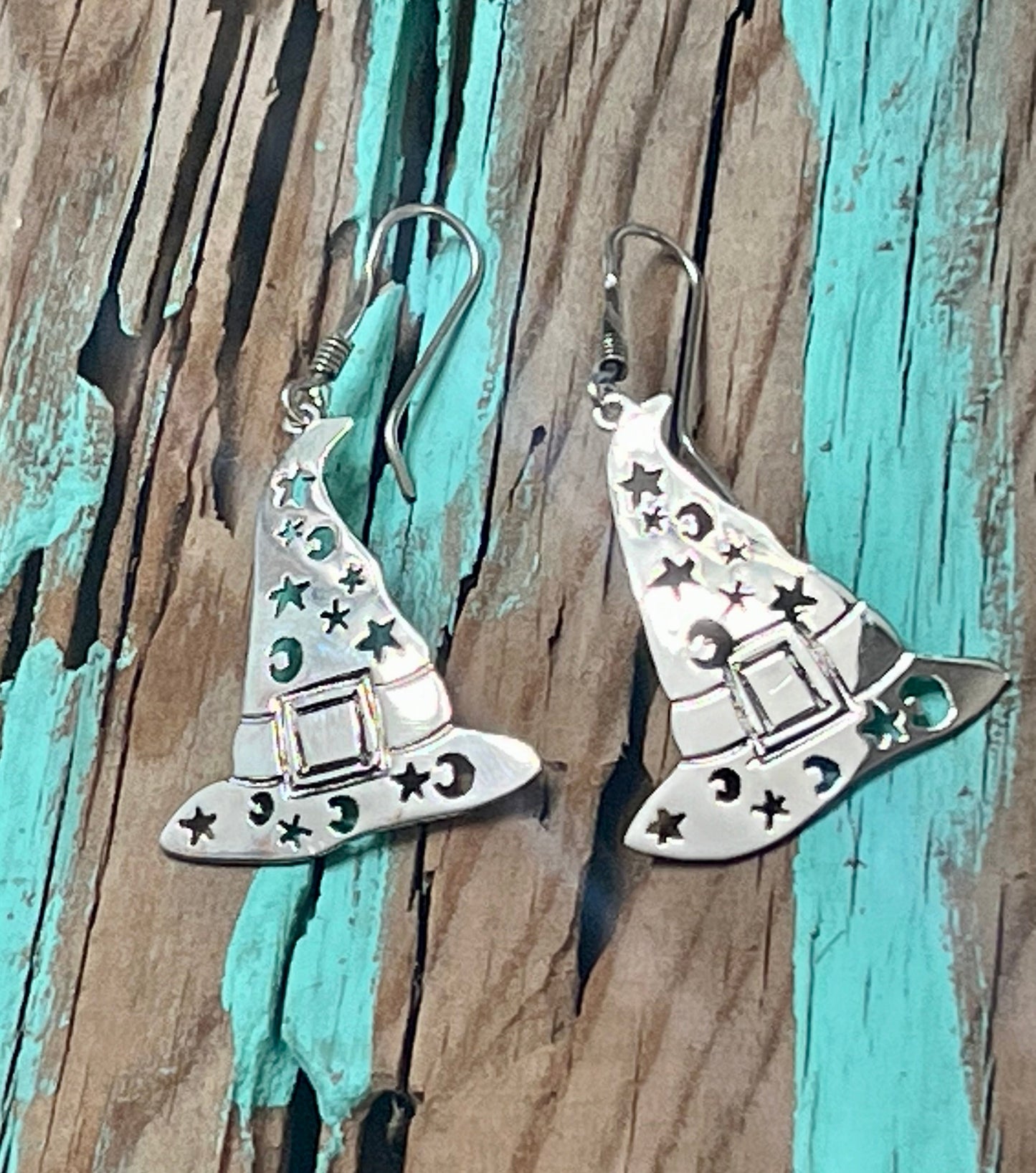 Witch’s Hat on Hook Sterling Silver Earrings
