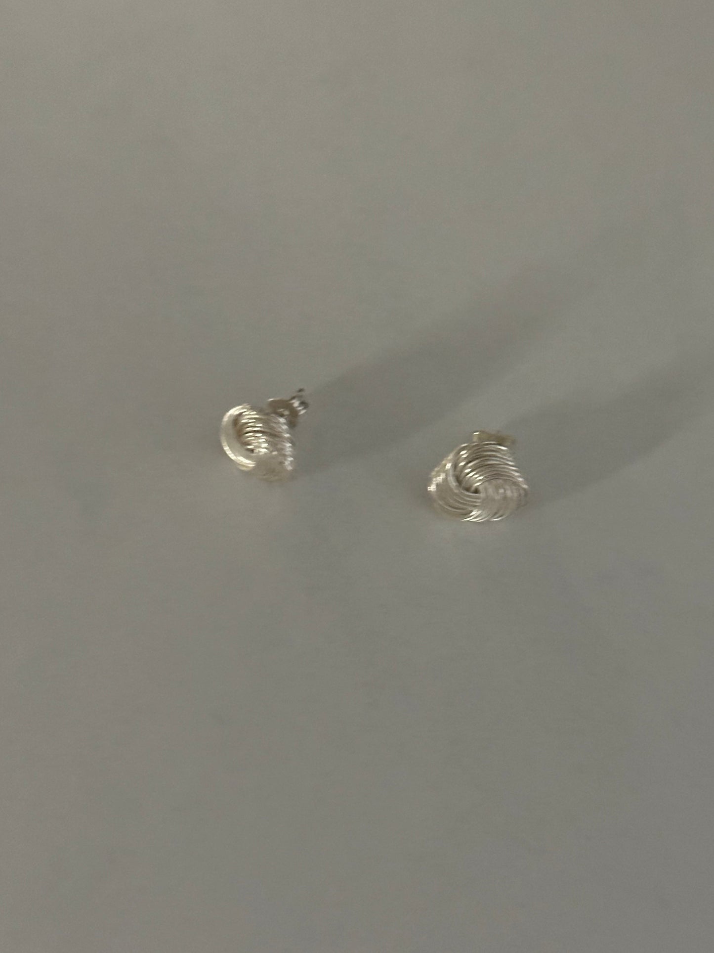 Spun Knot Sterling Silver Earrings