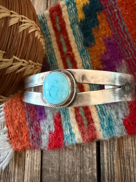 Handcrafted Sterling Silver & Turquoise Cuff Bracelet