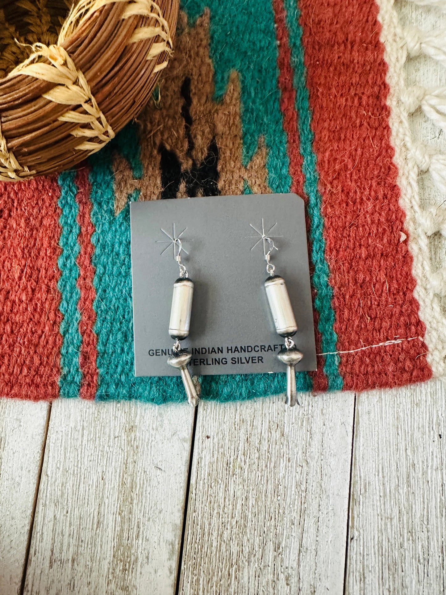 Handcrafted Sterling Silver Pearl Blossom Dangle Earrings