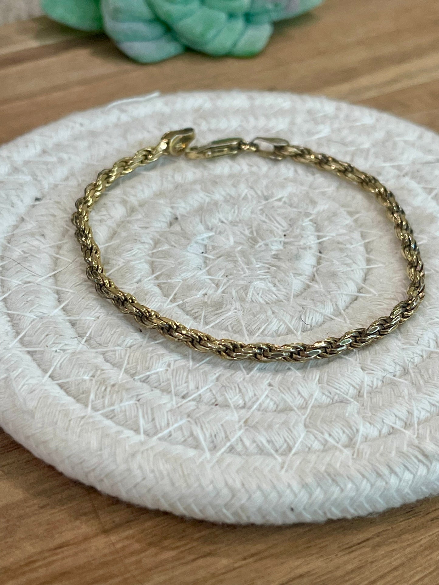 Vintage  Gold Plated Chain Bracelet