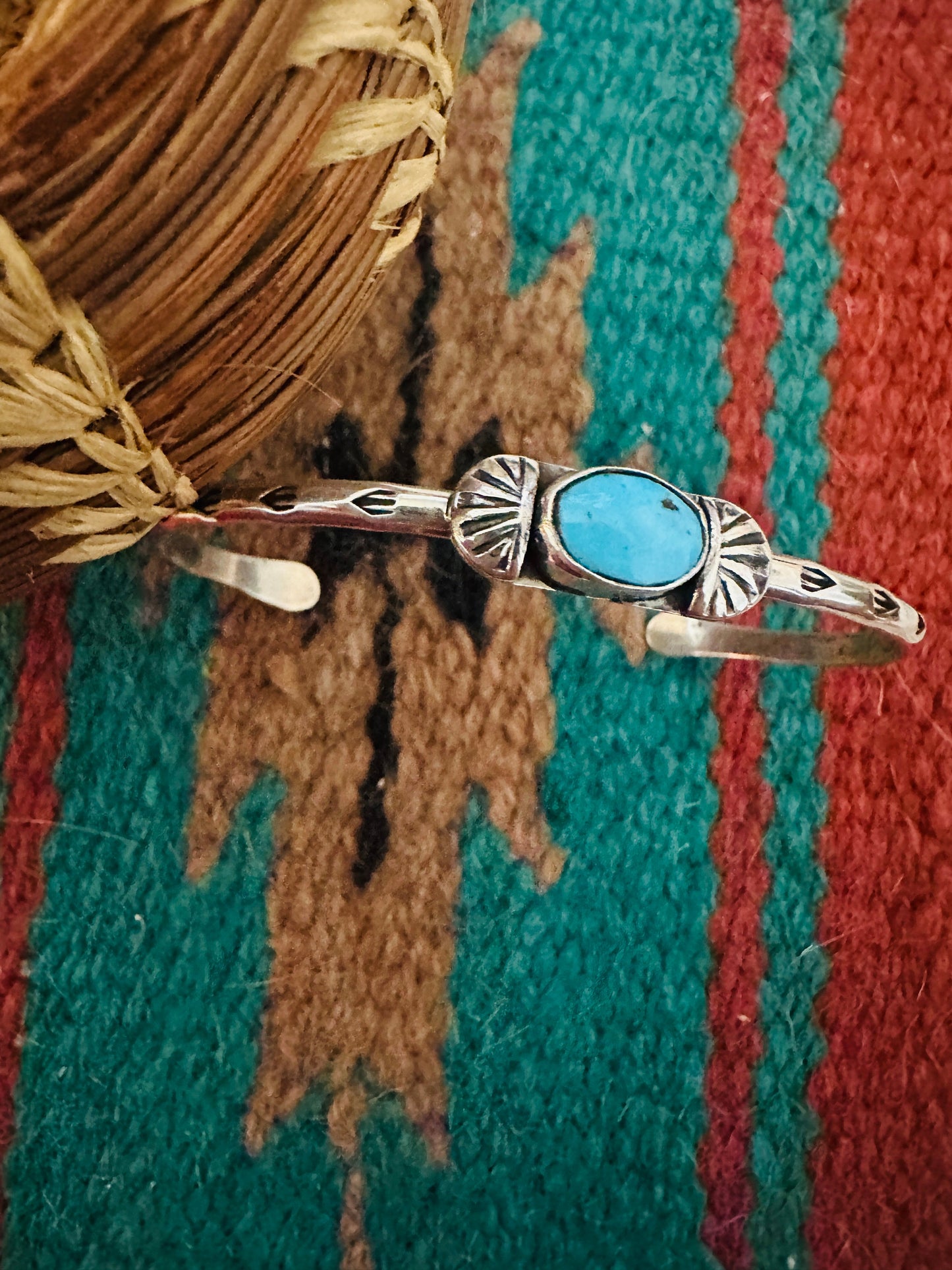 Navajo Turquoise & Sterling Silver Cuff Bracelet