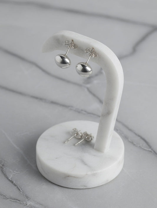Classic 6mm Sterling Silver Stud Earrings
