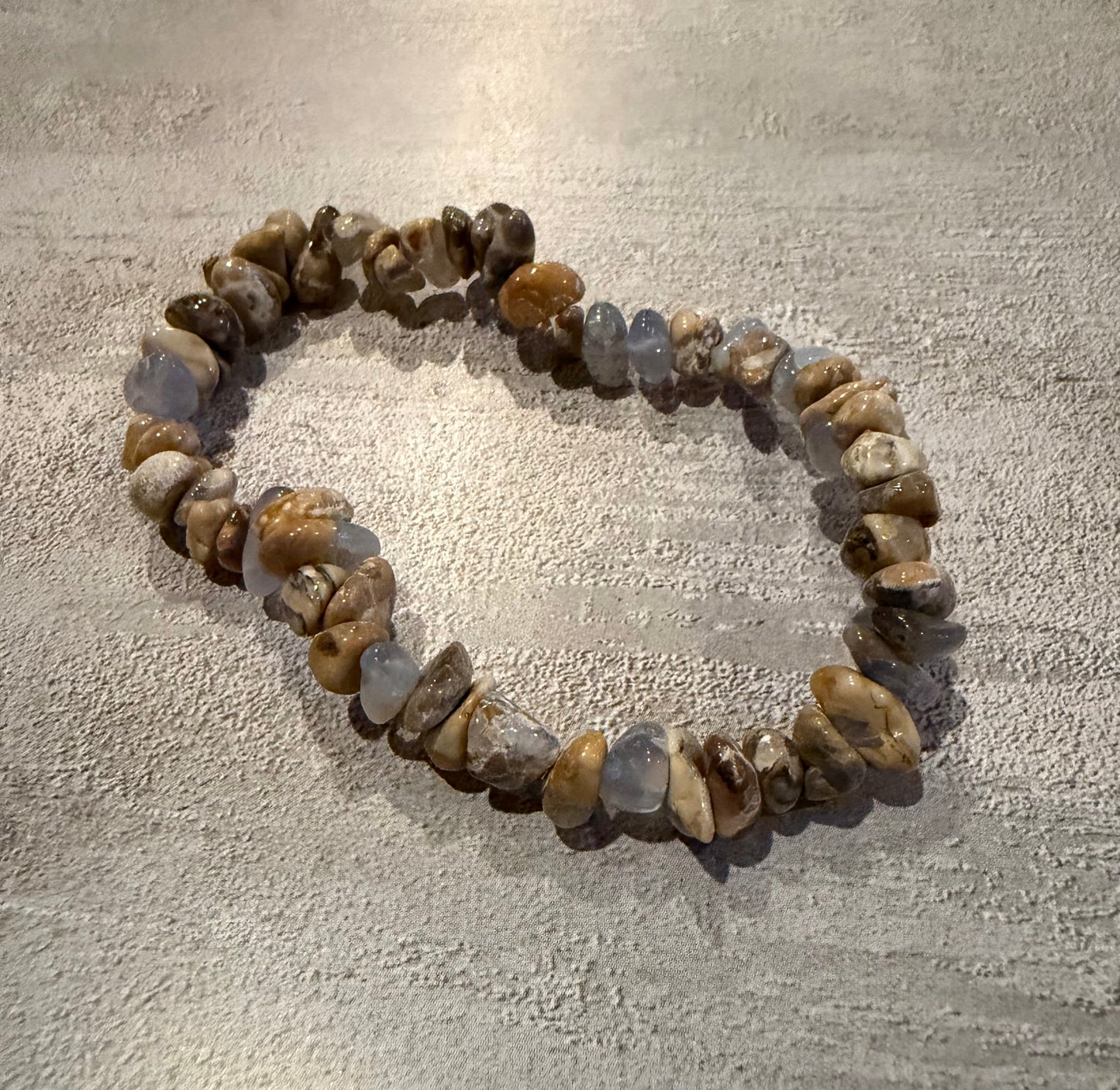 Blue Chalcedory Chips bracelet