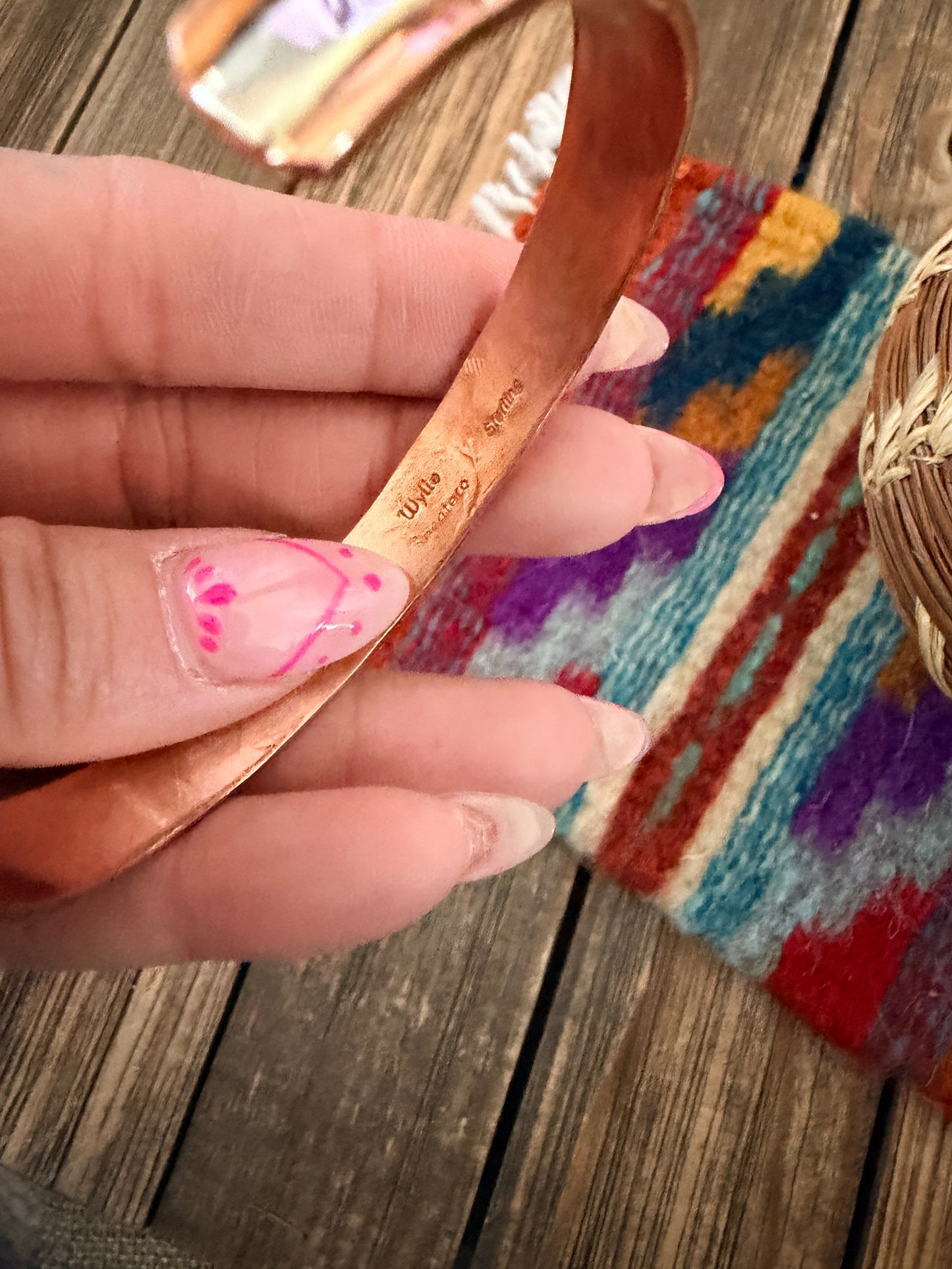 Handcrafted Copper & Sterling Silver Cuff Bracelet