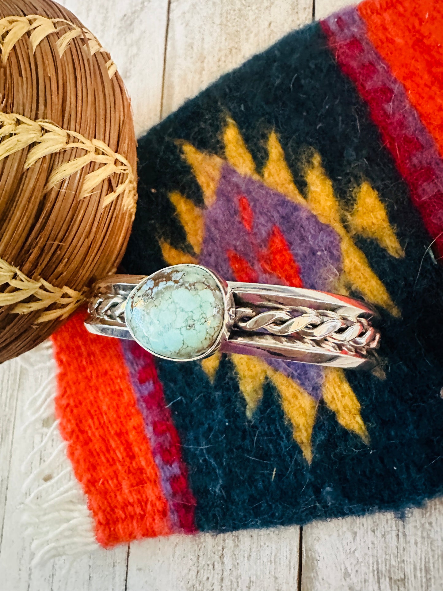 Handcrafted Sterling Silver & Turquoise Cuff Bracelet