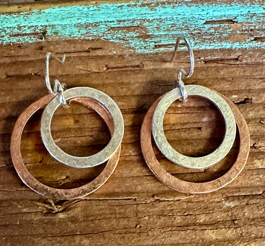 Copper & Sterling Silver Rings Earrings