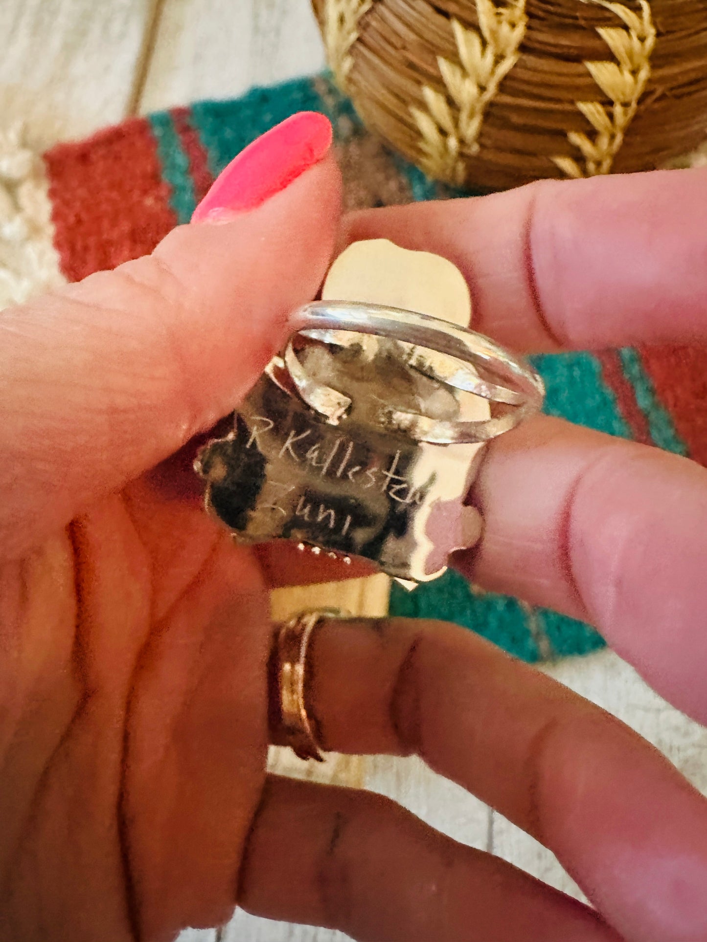 Handcrafted Sterling Silver & Multi Stone Inlay Own Ring