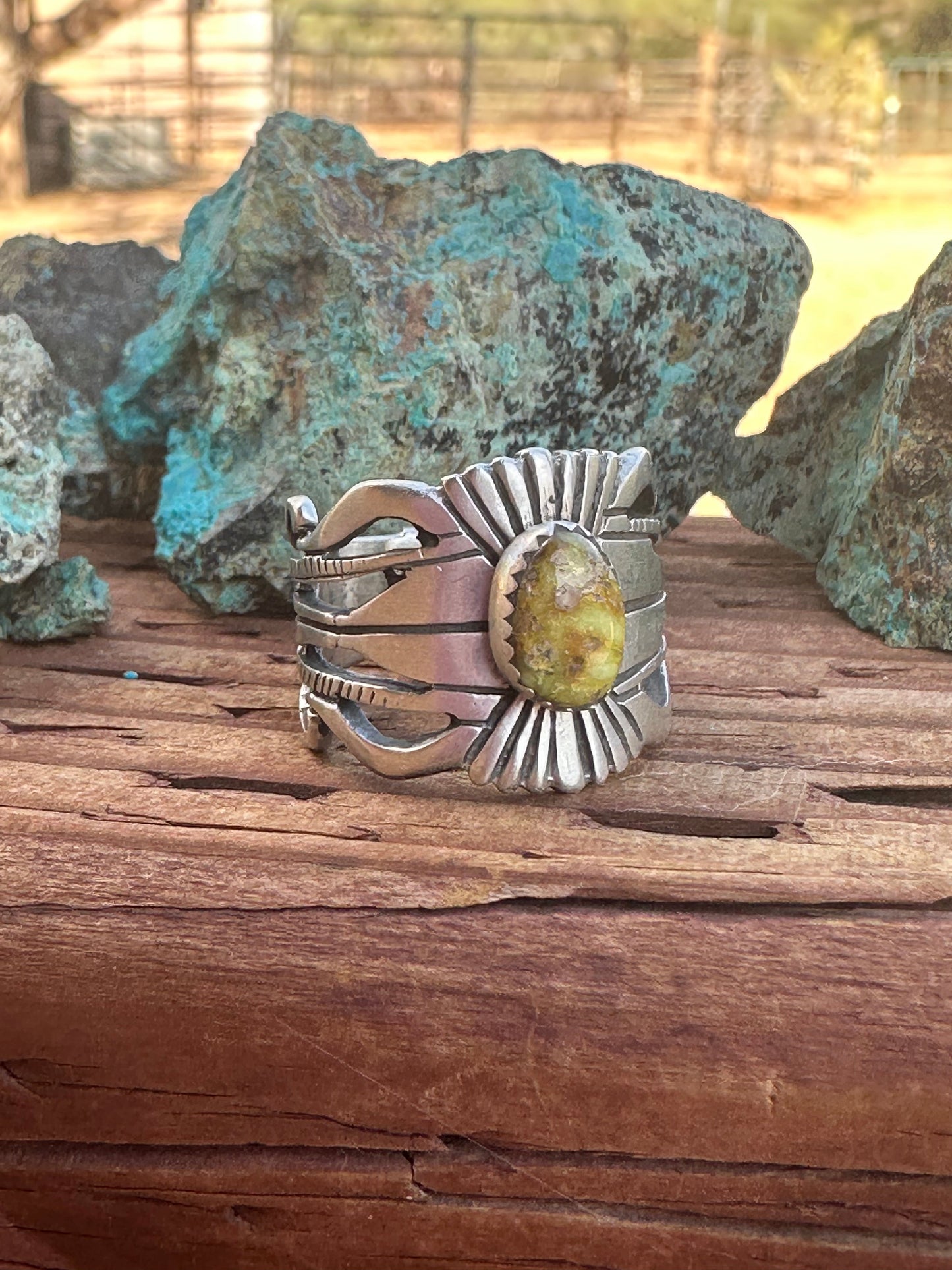 Handcrafted Russell Sam Sterling Silver & Palomino Turquoise Rings