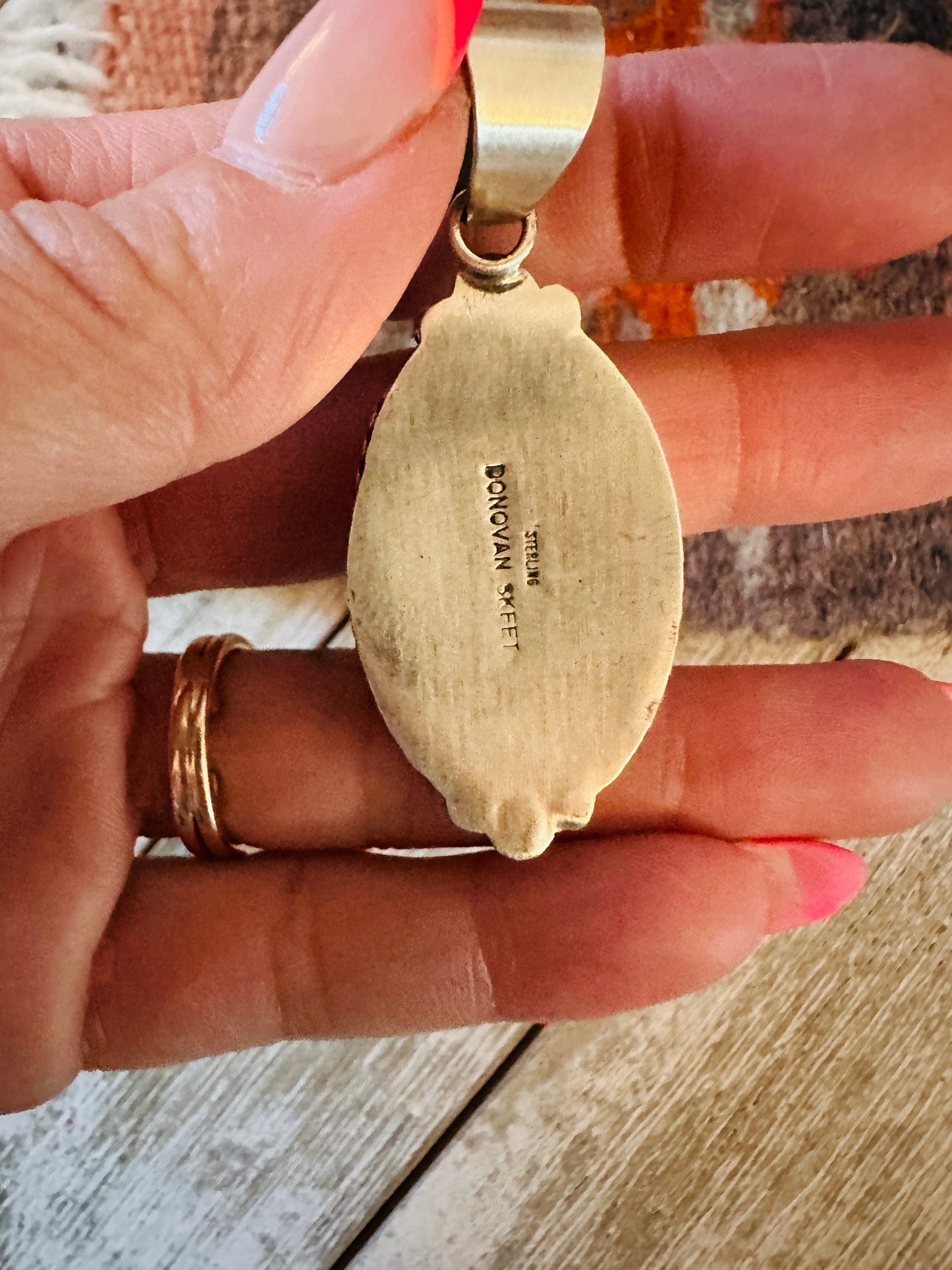 Handcrafted Cotton Candy & Sterling Silver Pendant