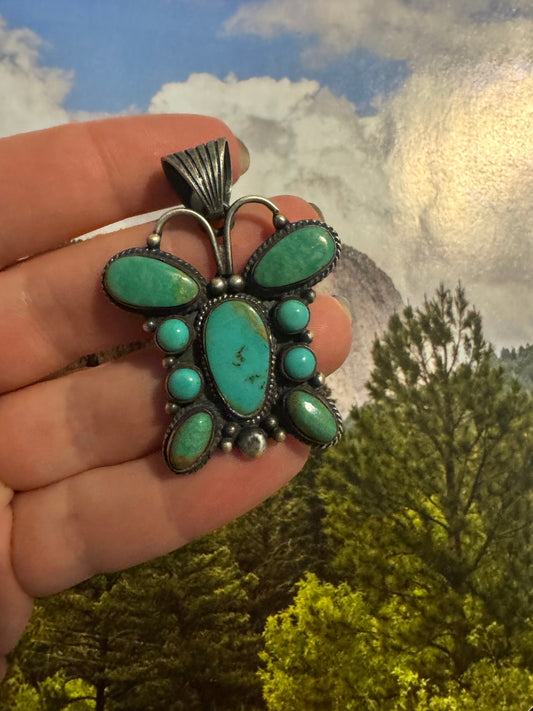Handmade Sterling Silver Butterfly Pendant By Dan Dodson