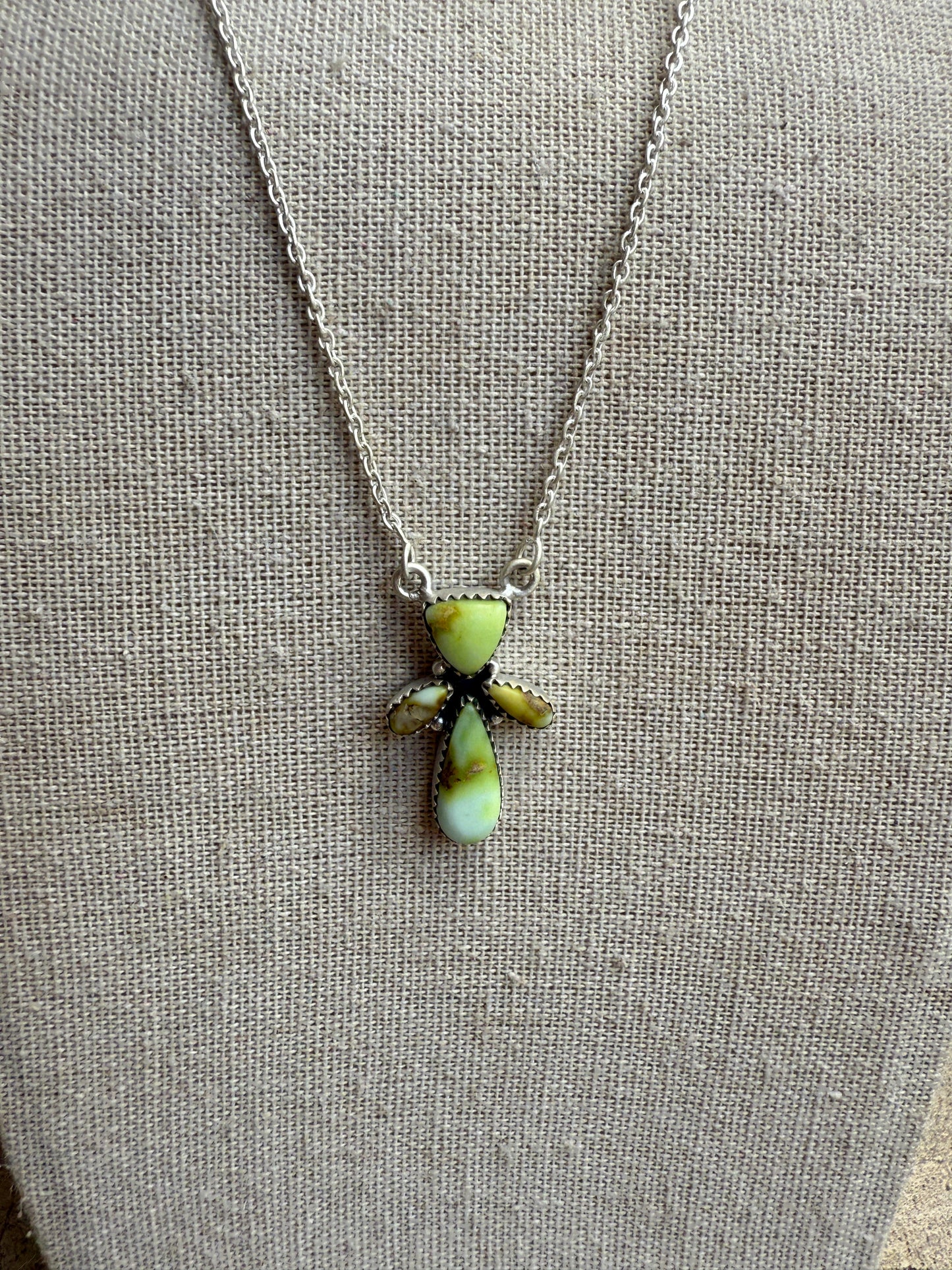 Beautiful Handmade Sterling Silver & Palomino Turquoise Necklace