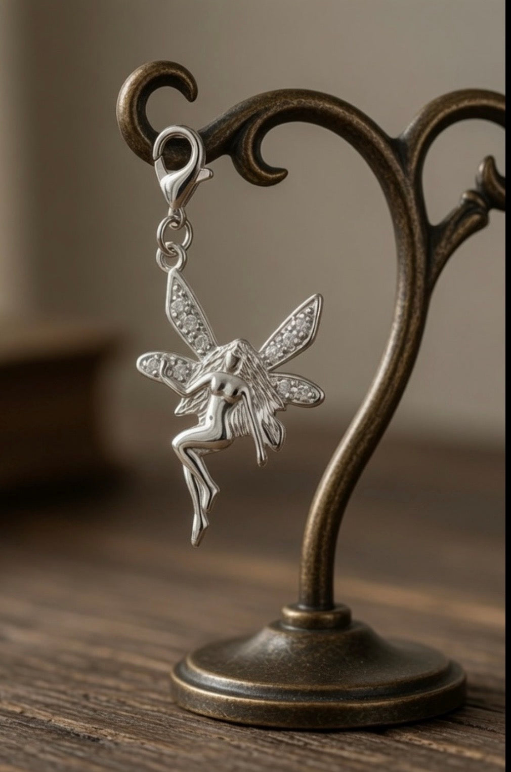 Fairy CZ Sterling Silver Charm