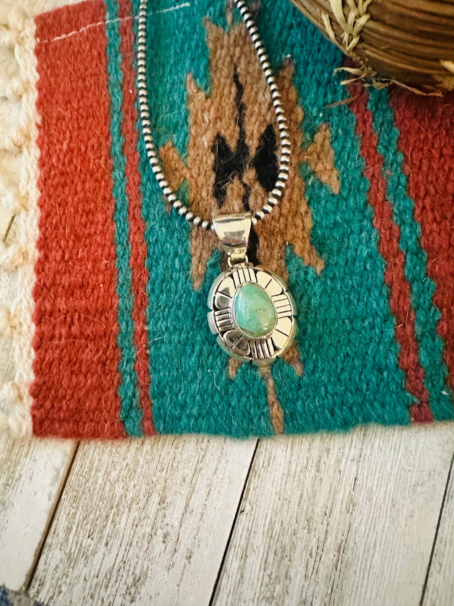 Handcrafted Turquoise & Sterling Silver Pendant