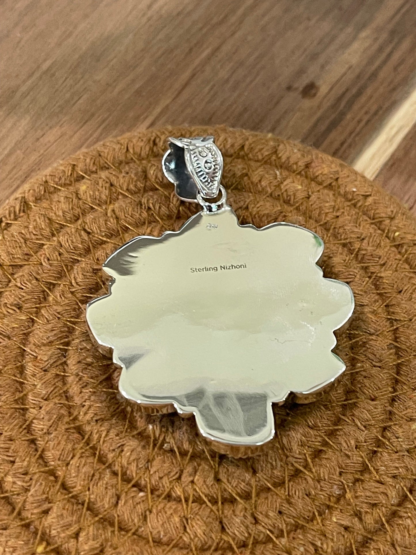 Gorgeous Handmade Sterling Silver & Sonoran Mountain Turquoise Cluster Pendant