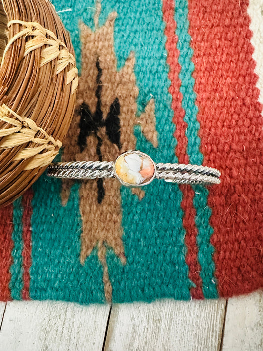 Handcrafted Sterling Silver & Spice Cuff Bracelet