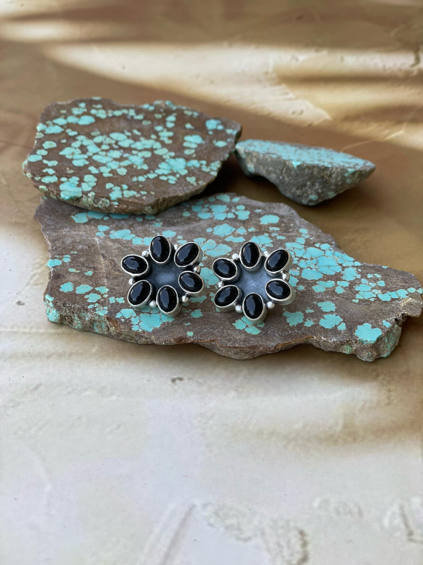 Handmade Sterling Silver 6 Stone Post Earring