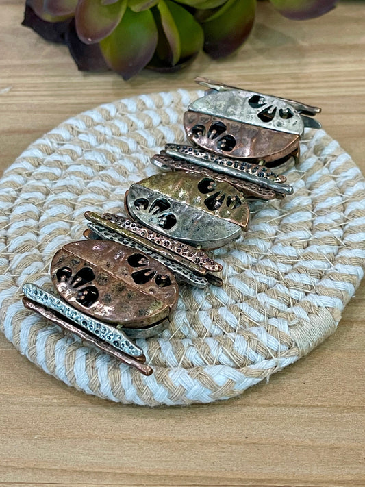 Vintage Handmade Copper Stretch Bracelet