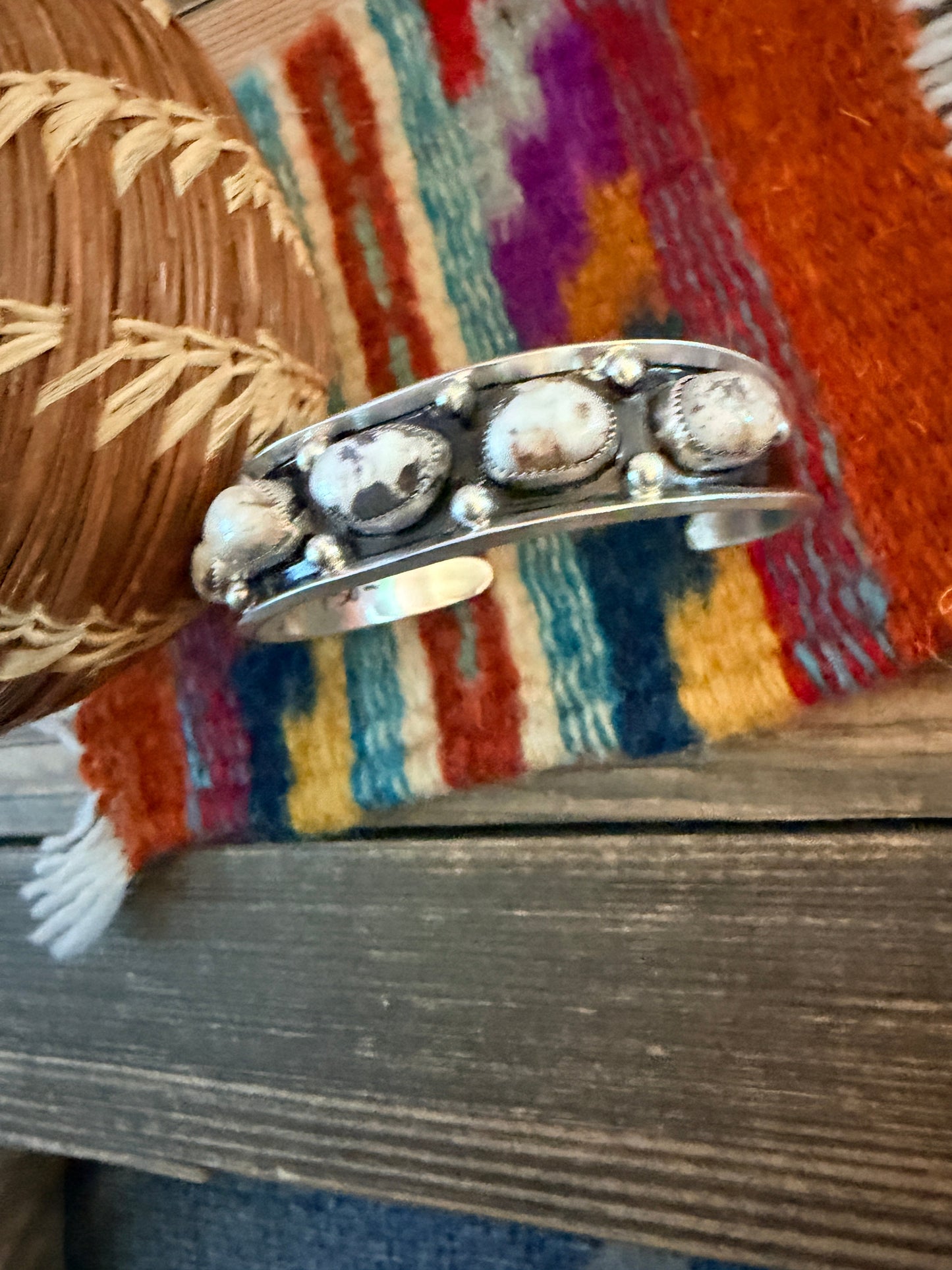 Handcrafted Dry Creek Turquoise & Sterling Silver Cuff Bracelet by Paul Largo