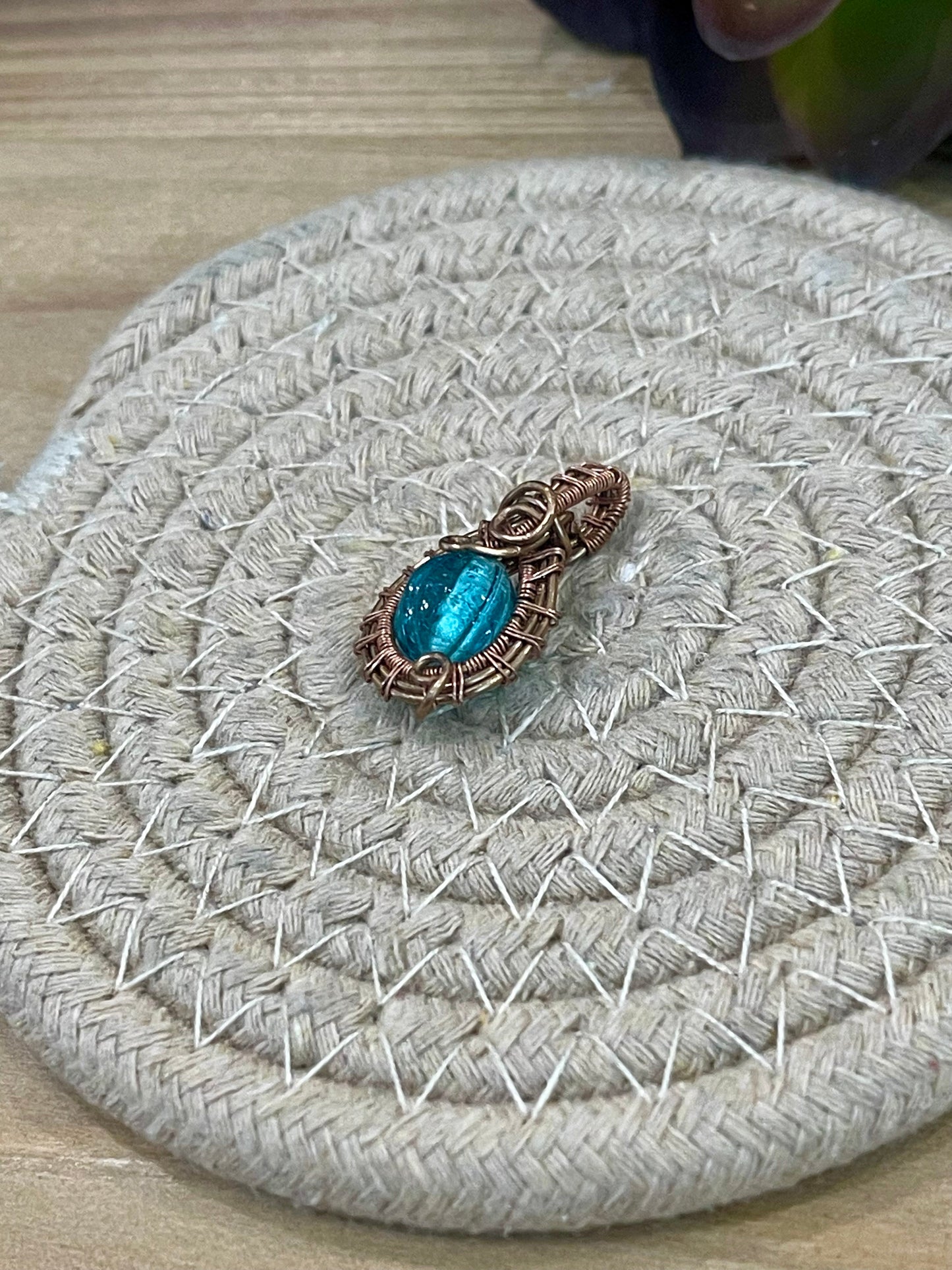 Vintage Handmade Copper Pendant