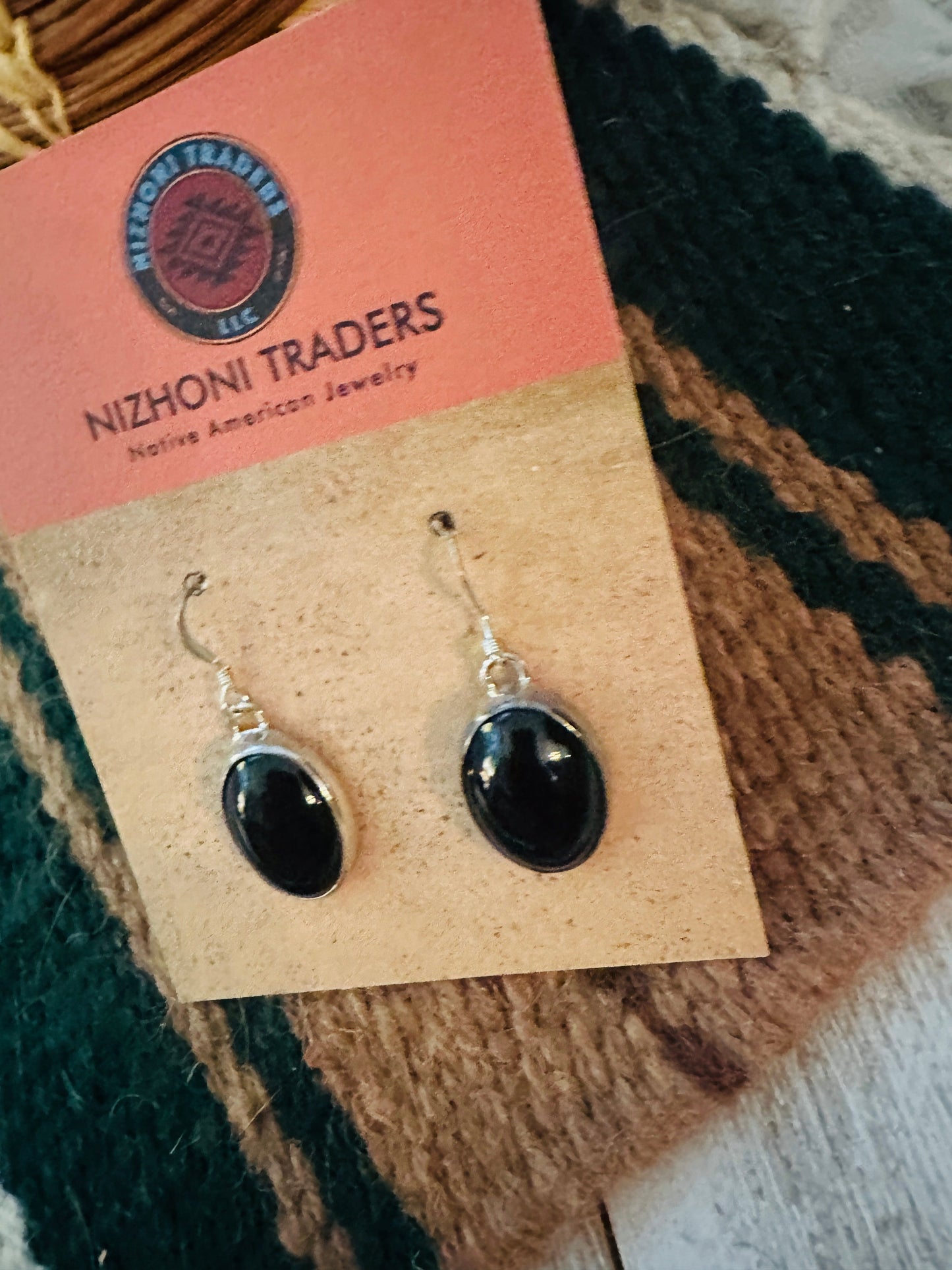 Handcrafted Onyx & Sterling Silver Dangle Earrings
