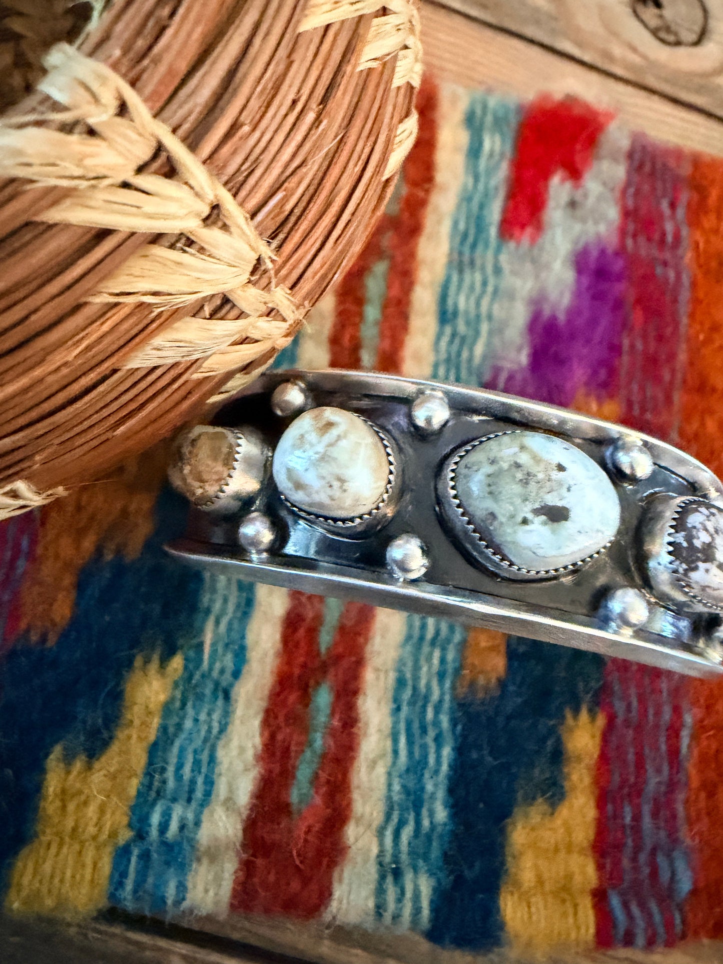 Handcrafted Dry Creek Turquoise & Sterling Silver Cuff Bracelet by Paul Largo