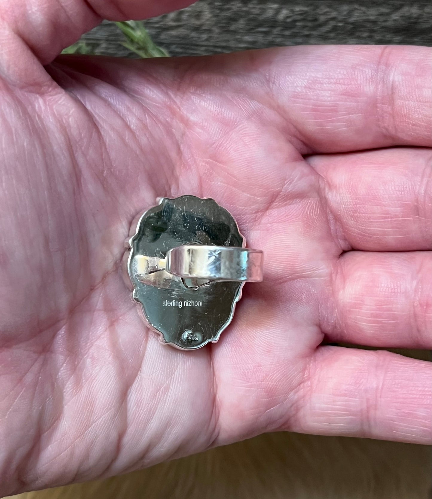 Handmade Moonstone Sterling Silver Tear Drop Adjustable Ring