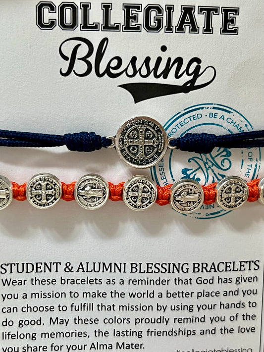 Student & Alumni Blessing Cross Bracelet- Red & Blue