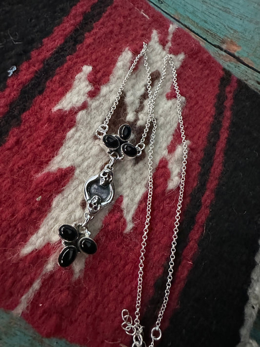 Halloween Collection Beautiful Handmade Sterling Silver Onyx Necklace