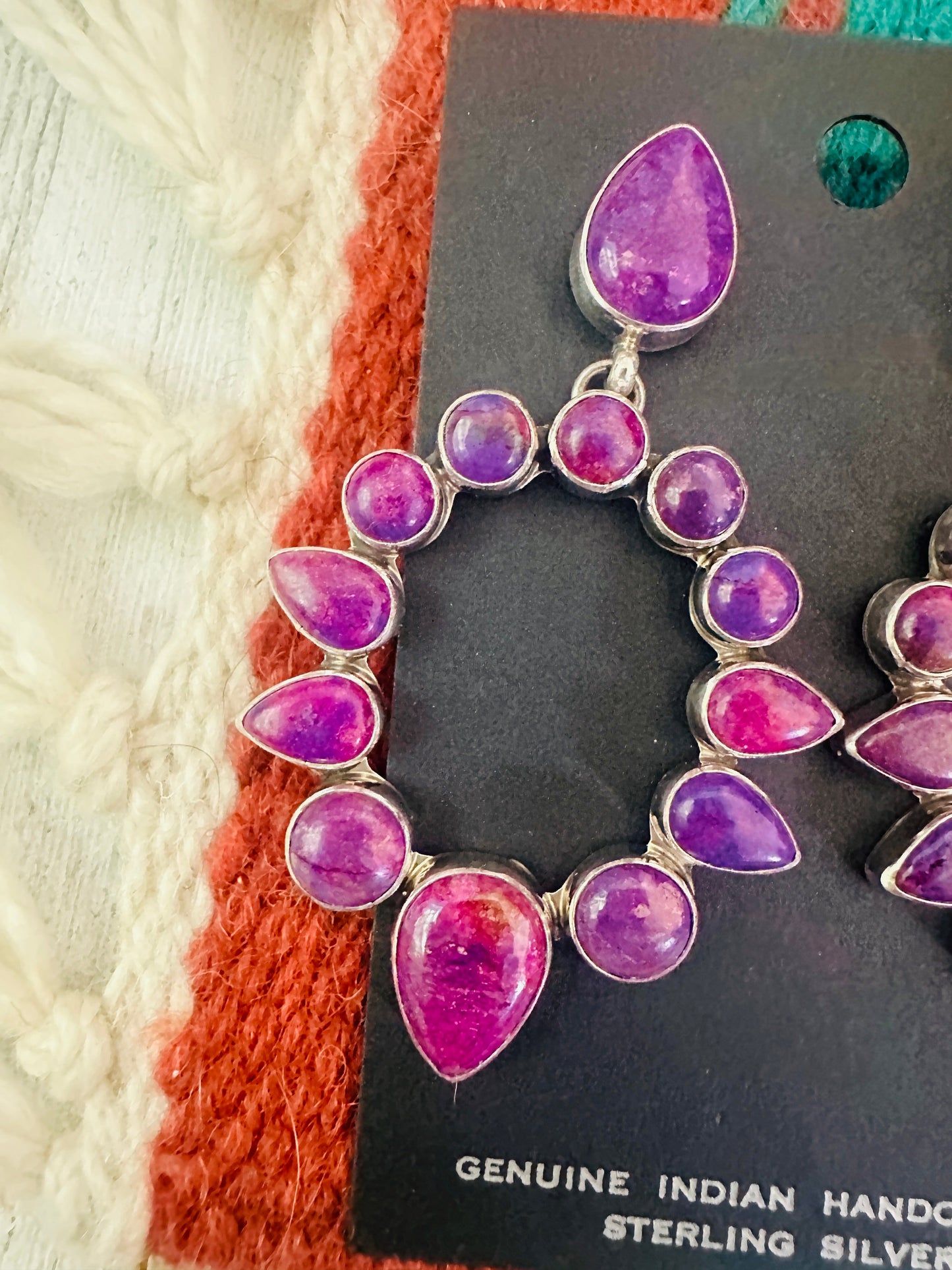 Handcrafted Purple Dream Mohave & Sterling Silver Dangle Earrings