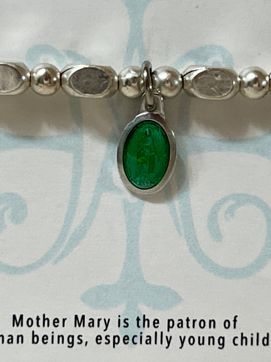 Miraculous Mary Little Saints Bracelet- Beige