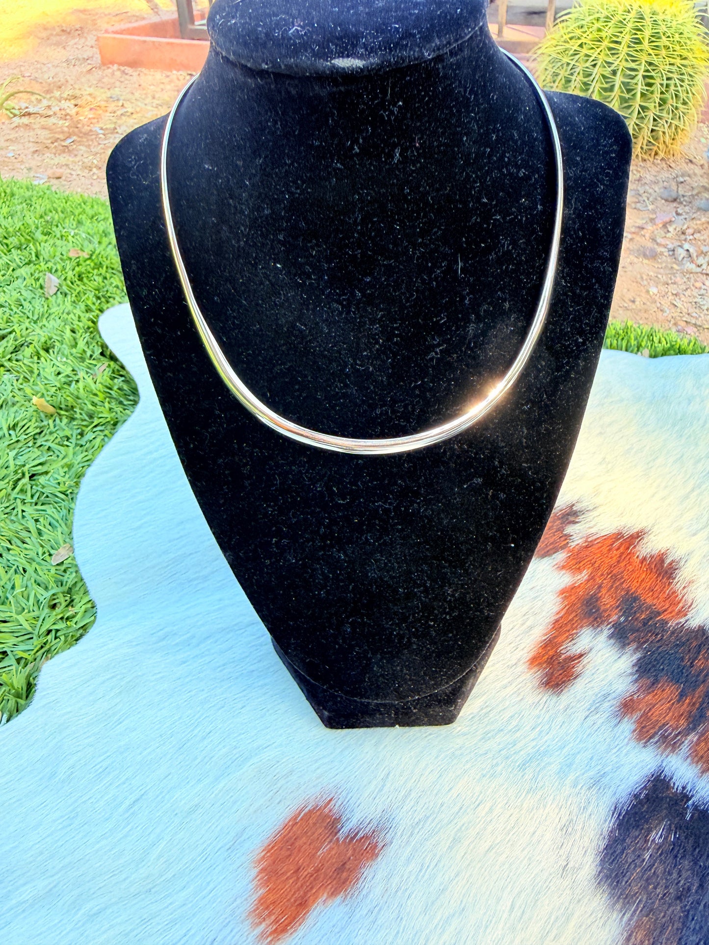 Handcrafted Sterling Silver Choker Collar Necklace