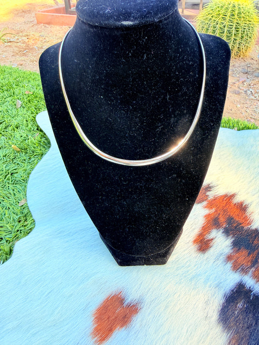 Handcrafted Sterling Silver Choker Collar Necklace