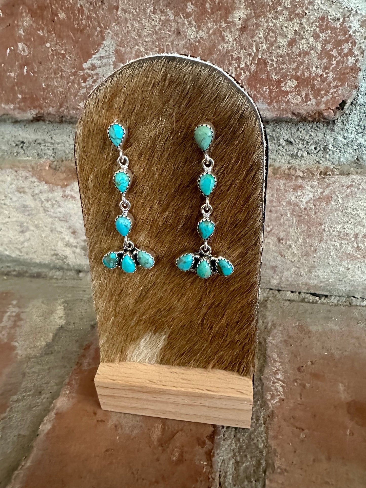 Handmade Turquoise and Sterling Silver Handmade Dangles