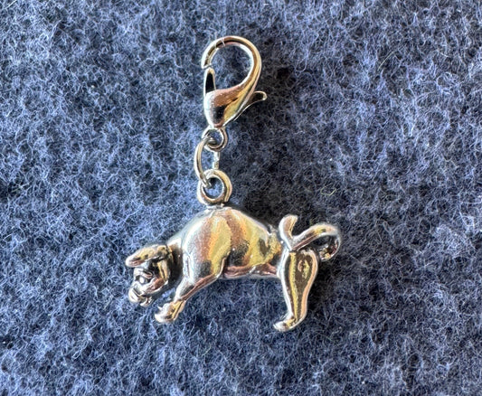 Handcrafted Sterling Silver Taurus/ Bull Charm