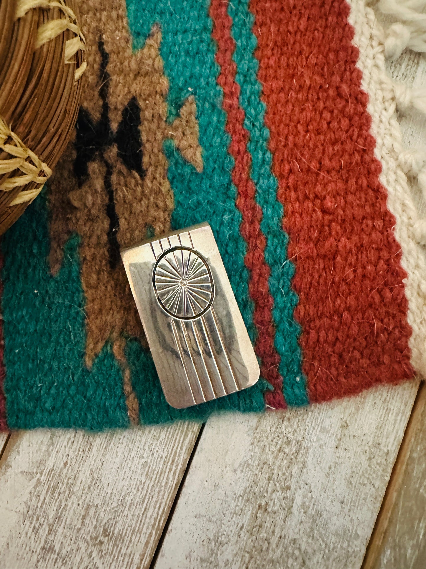 Handcrafted Hand Stamped Sterling Silver Money Clip