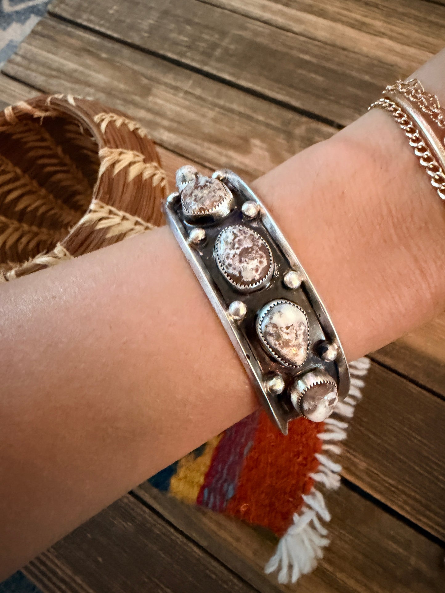 Handcrafted Dry Creek Turquoise & Sterling Silver Cuff Bracelet by Paul Largo