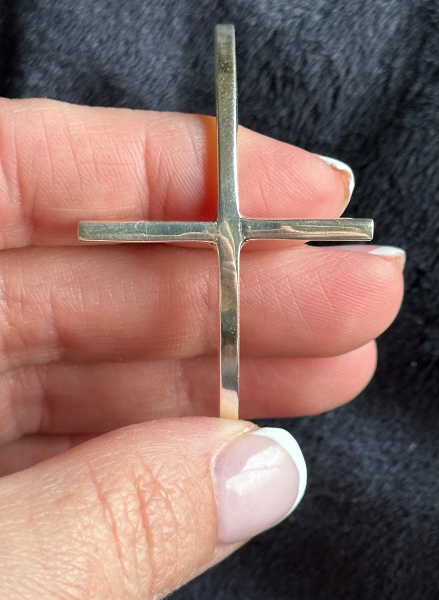 Cross Cuff Sterling Silver Bracelet