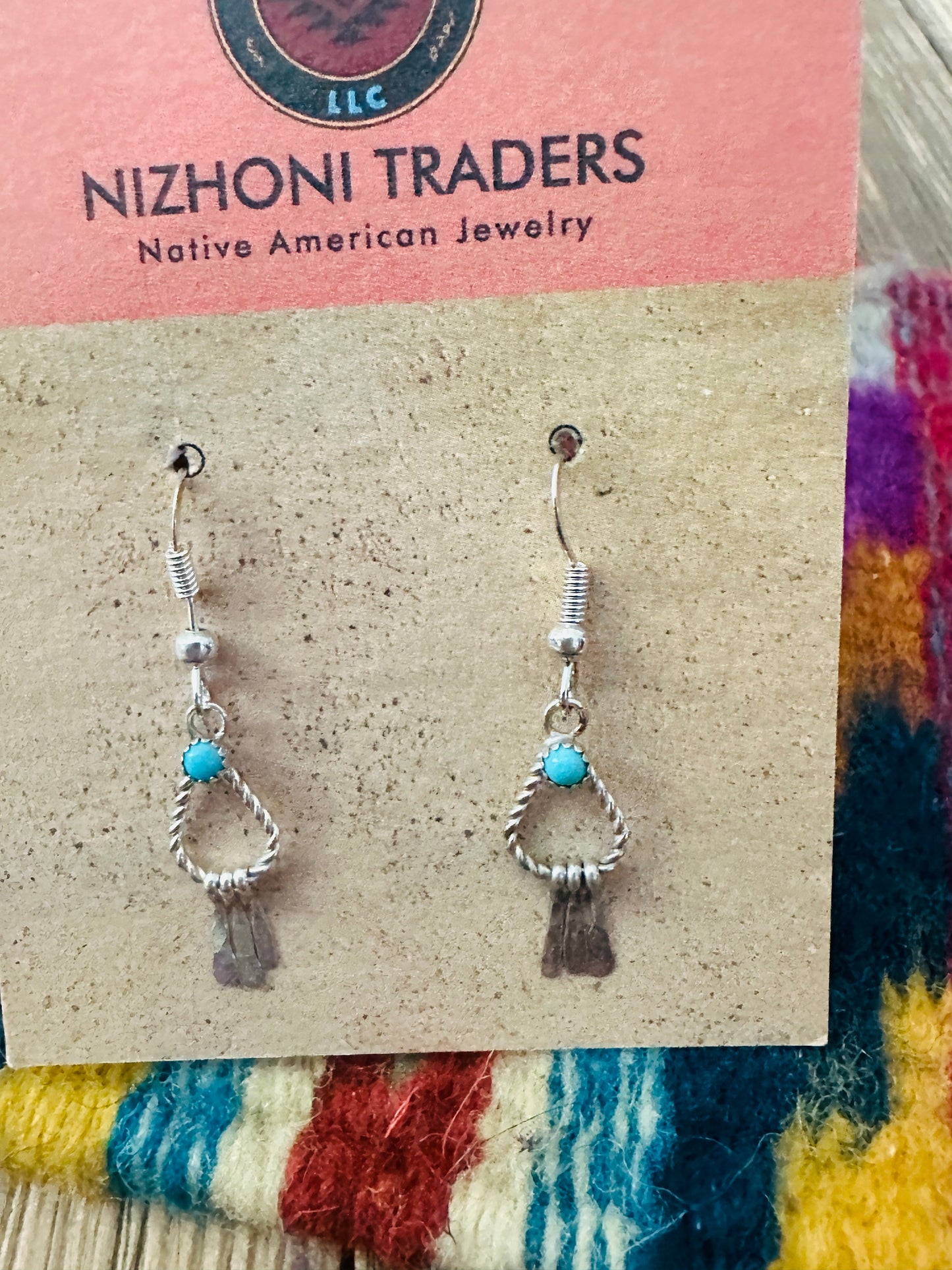 Handcrafted Turquoise & Sterling Silver Tassel Dangle Earrings