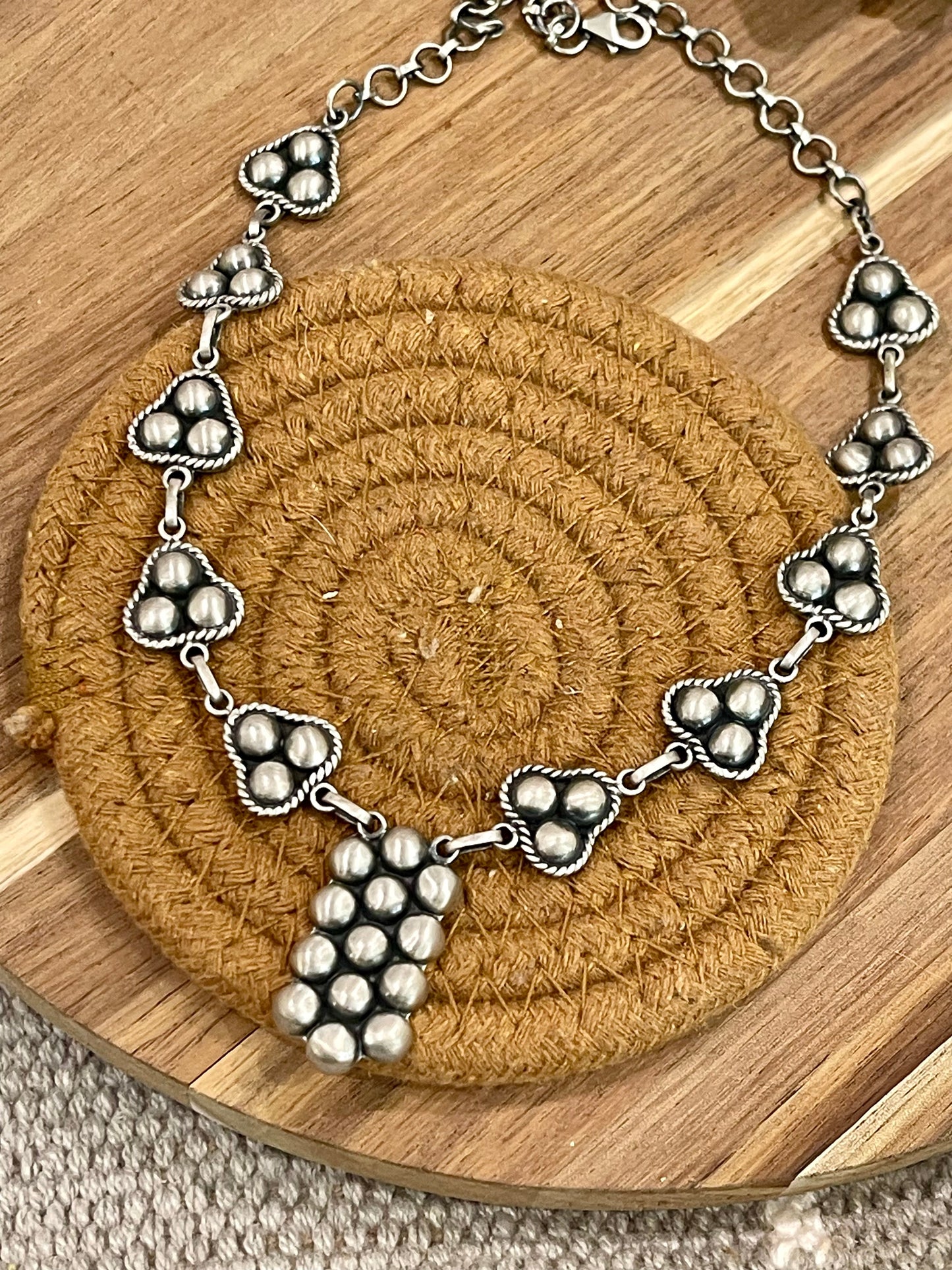 Handmade Sterling Silver Ball Cluster Necklace