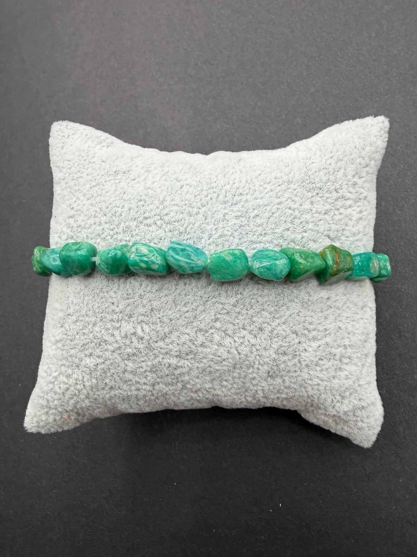 Green Amazonite Nugget Stretch Bracelet