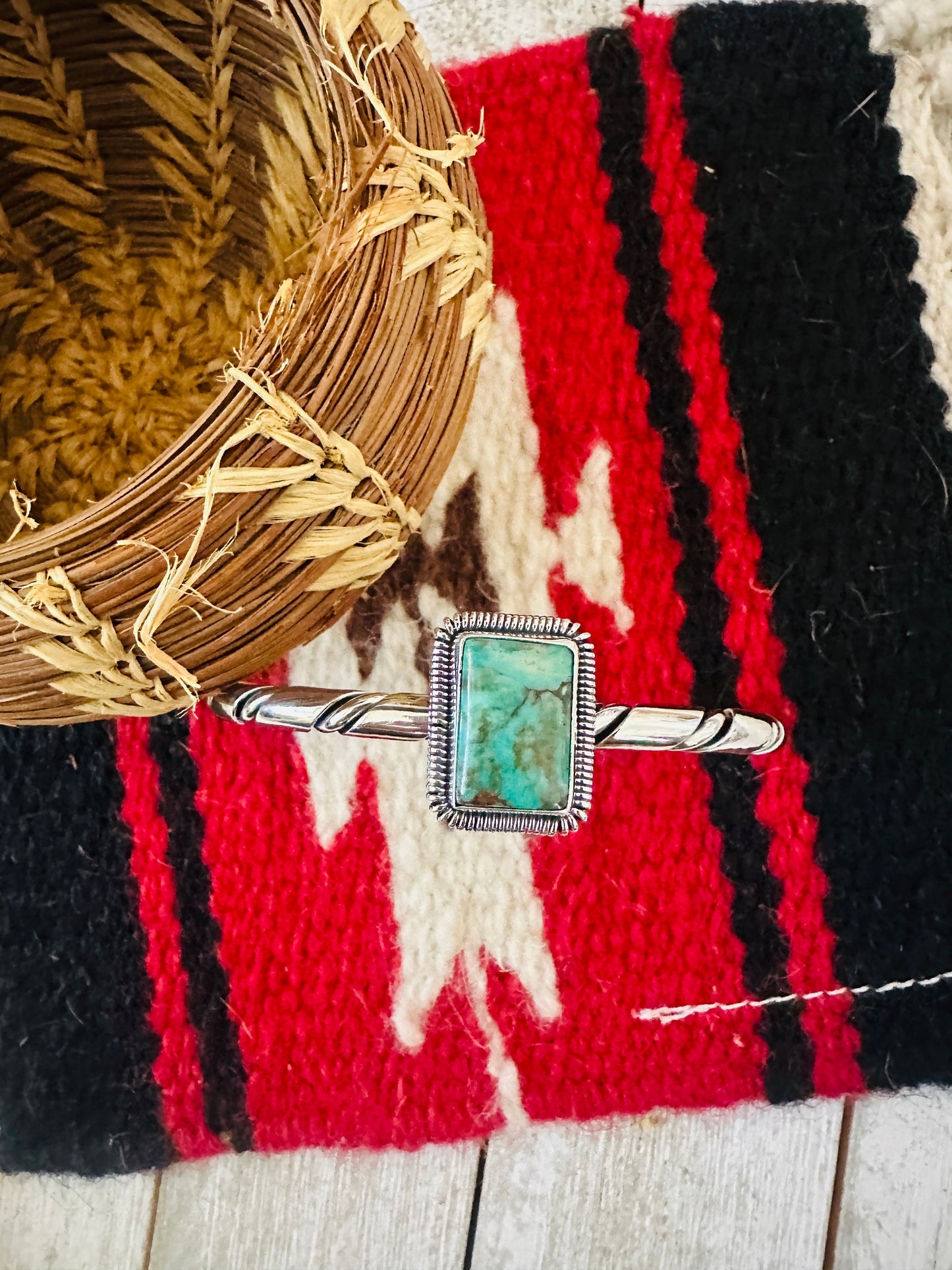 Handcrafted Sterling Silver & Turquoise Cuff Bracelet