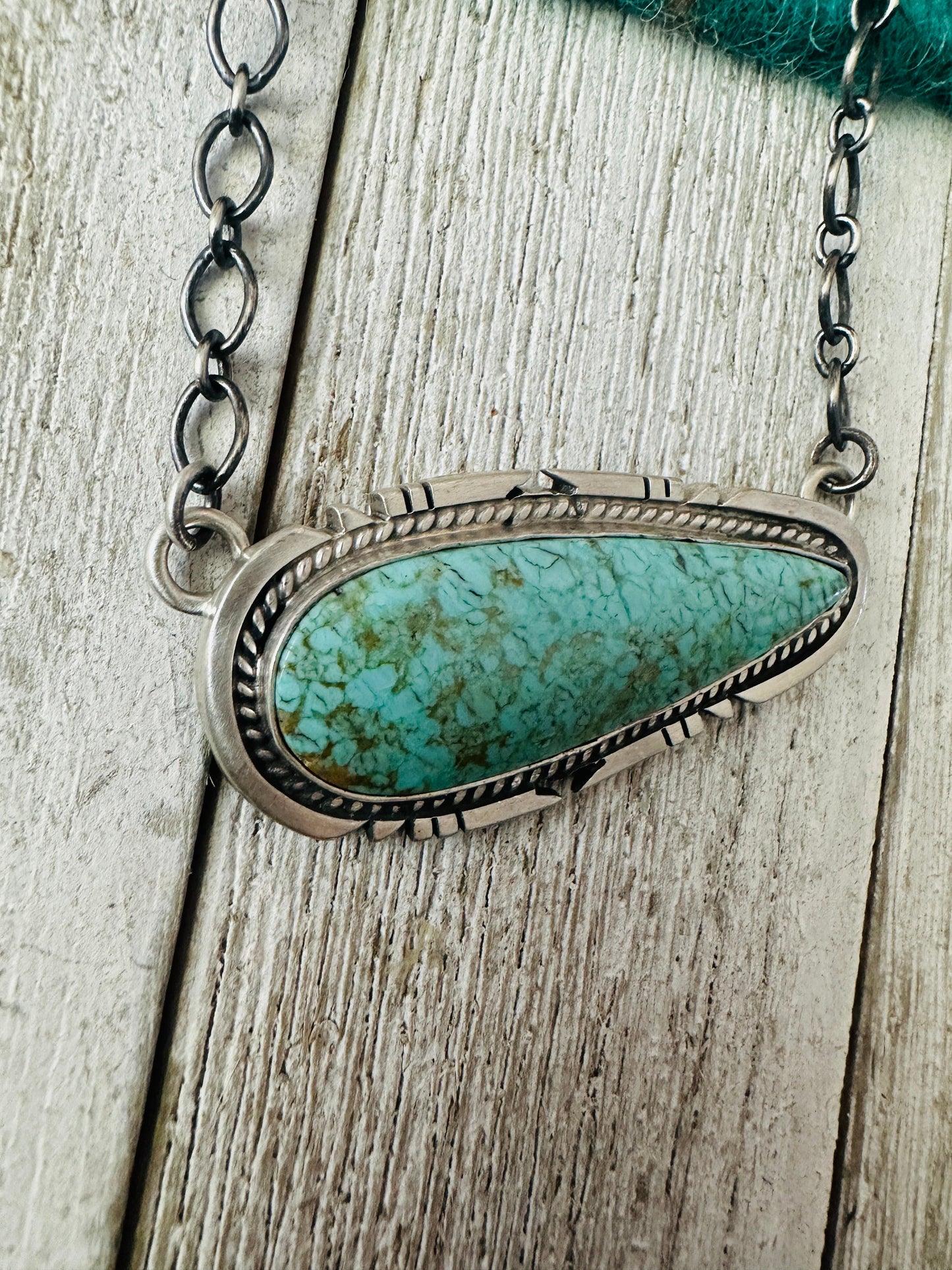 Handcrafted Sterling Silver & Turquoise Necklace