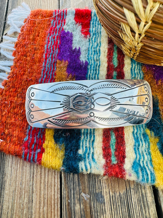 Handcrafted Sterling Silver Hair Barrette