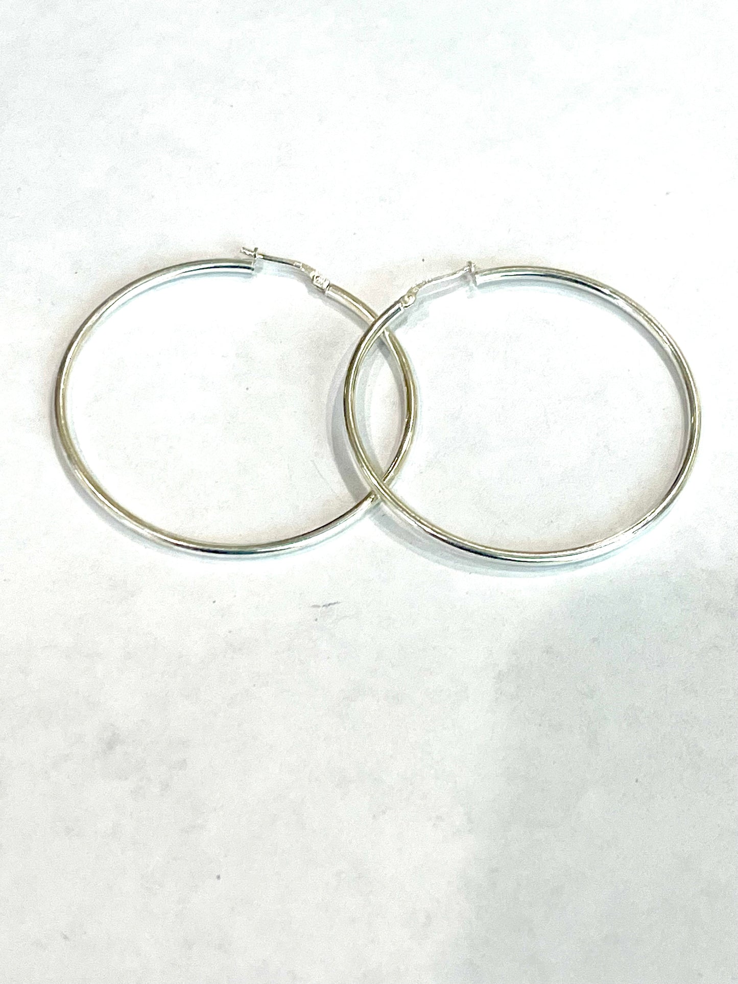 The Bijoux Vault Vintage Silver Hoop Earrings