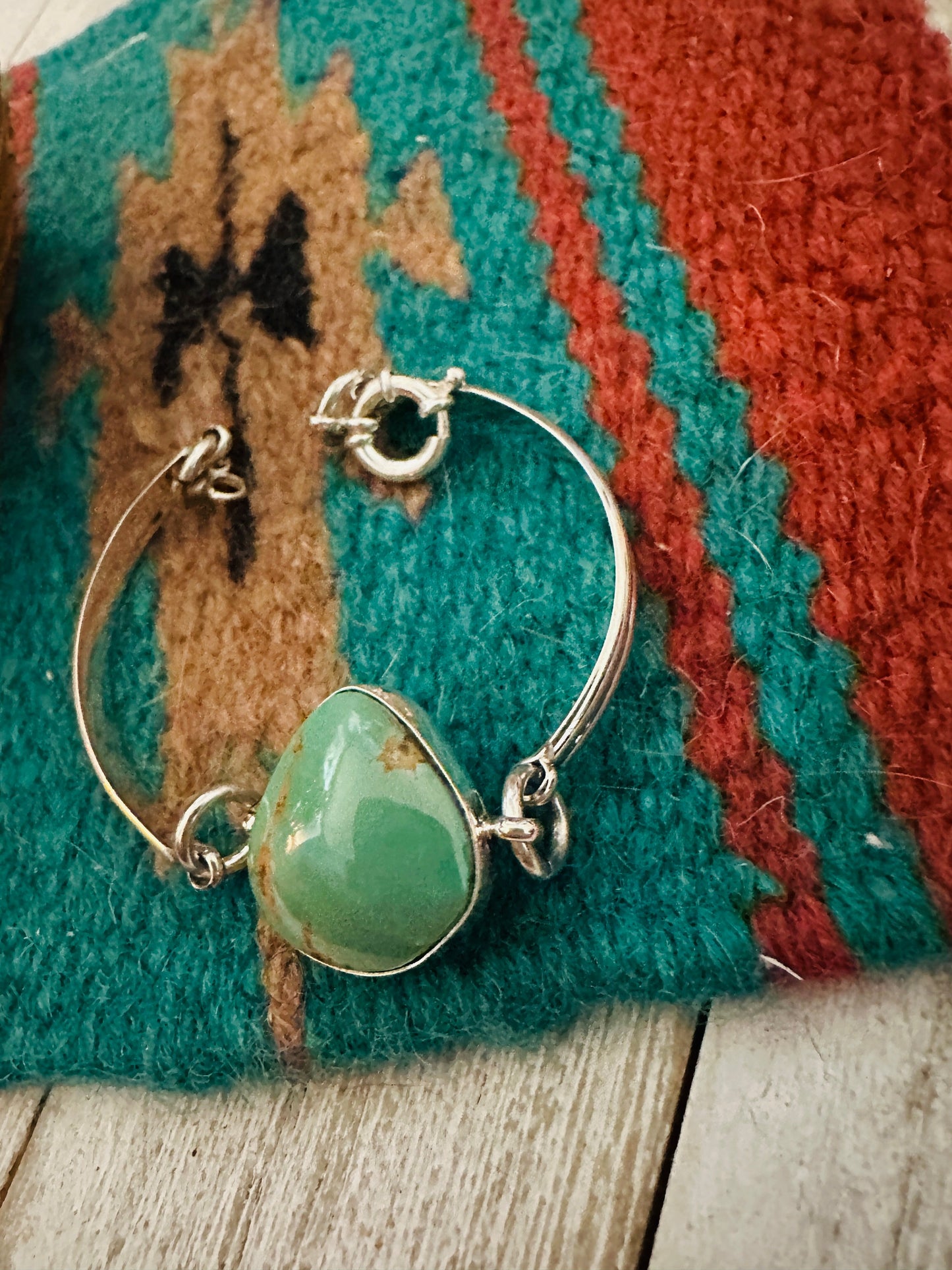 Navajo Turquoise & Sterling Silver Floating Link Bracelet