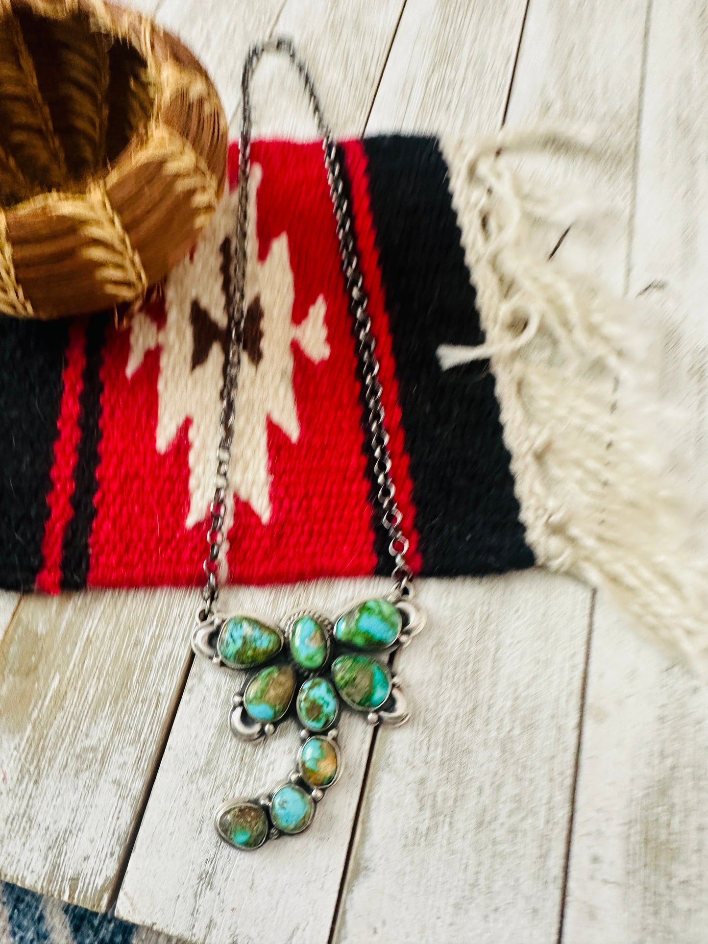 Handcrafted Sonoran Gold Turquoise & Sterling Silver Dragonfly Necklace